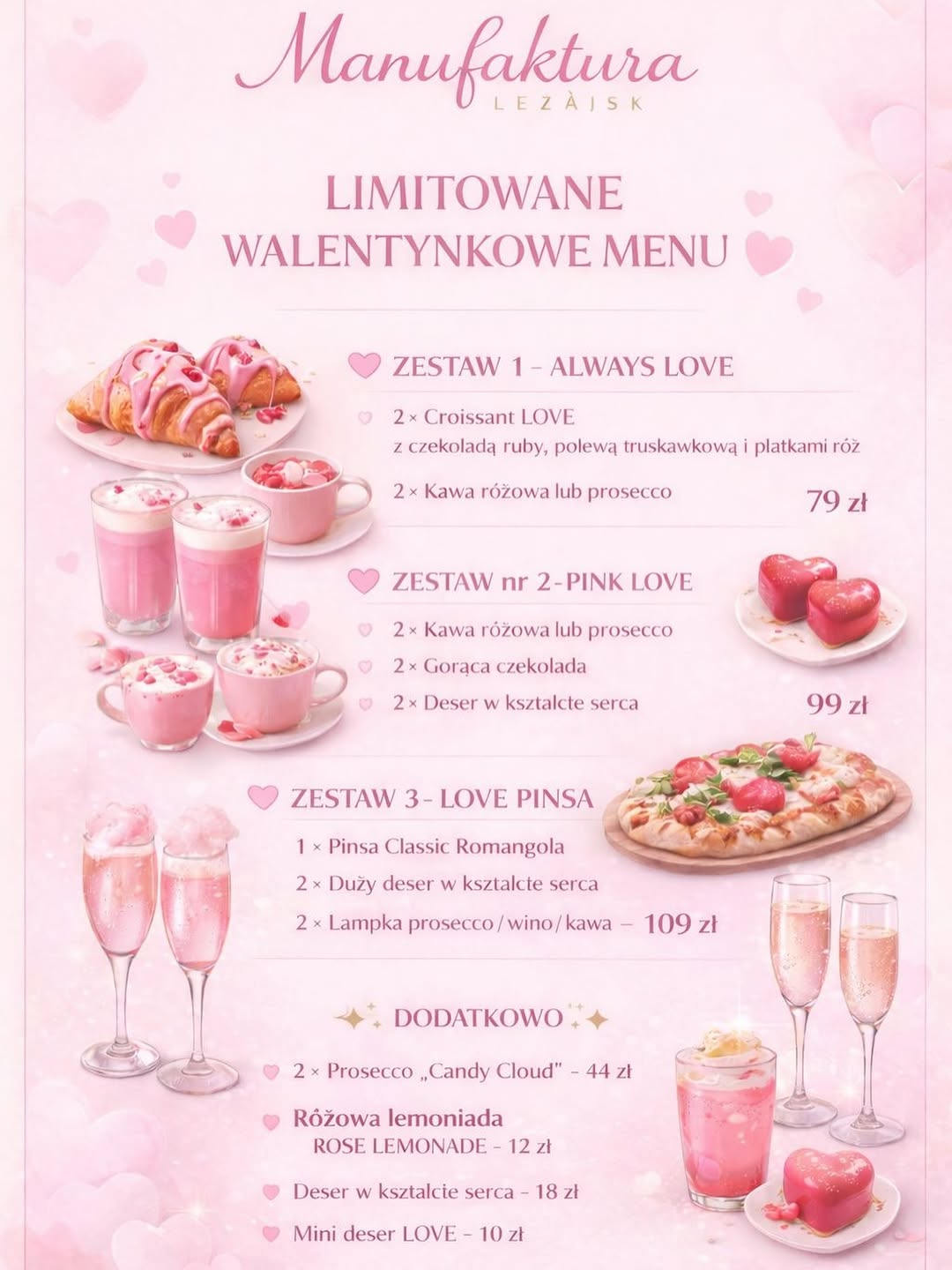 Walentynkowe menu limitowane — zestawy dla par